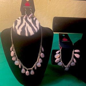 NWT Paparazzi Earrings, Necklace and Bracelet